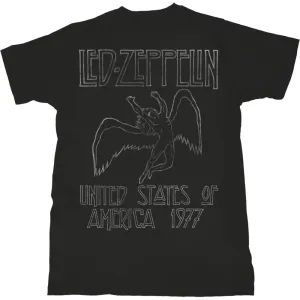 Led Zeppelin tričko USA '77. Čierna L