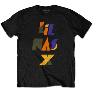 Lil Nas X tričko Scrap Letters Čierna L