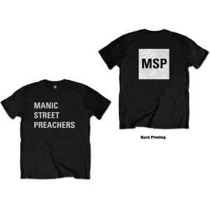 Manic Street Preachers tričko Block Logo Čierna M