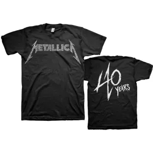 Metallica tričko 40th Anniversary Songs Logo Čierna L