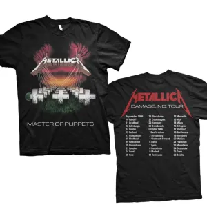 Metallica tričko Master of Puppets European Tour '86. Čierna S