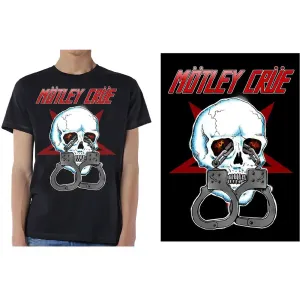 Motley Crue tričko Skull Cuffs 2 Čierna XXL