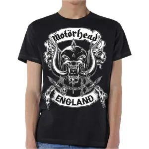 Motörhead tričko Crossed Swords England Crest Čierna XXL