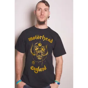 Motörhead tričko England Classic Gold Čierna XL