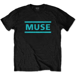 Muse tričko Light Blue Logo Čierna L