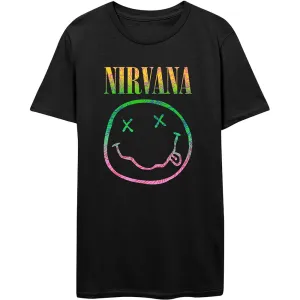 Nirvana Tričko Sorbet Ray Smiley Unisex Black XL