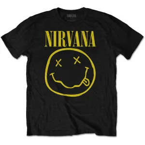 Nirvana tričko Yellow Smiley Čierna L
