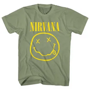 Nirvana tričko Yellow Smiley Zelená M