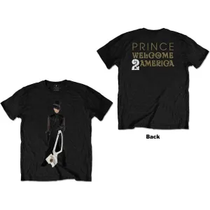Prince tričko W2A White Guitar Čierna S