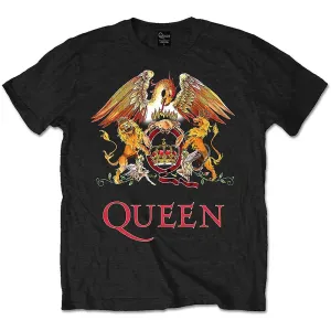 Queen tričko Classic Crest Čierna 5XL