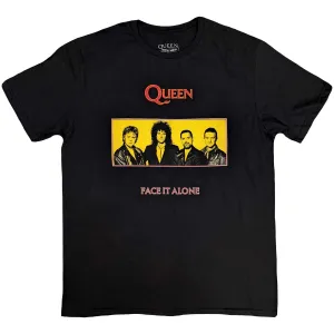 Queen tričko Face It Alone Panel Čierna L