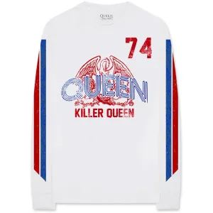 Queen tričko Killer '74 Stripes Biela M