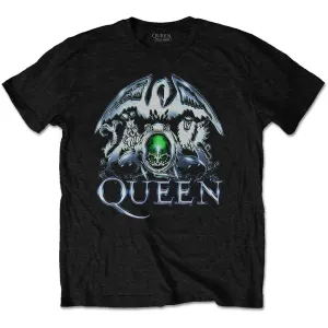Queen tričko Metal Crest Čierna S