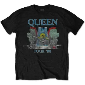 Queen tričko Tour '80 Čierna XXL