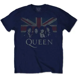 Queen tričko Vintage Union Jack Modrá M