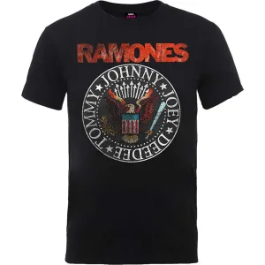 Ramones tričko Vintage Eagle Seal Čierna S