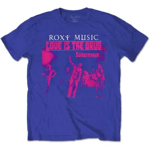 Roxy Music tričko Love Is The Drug Modrá XXL