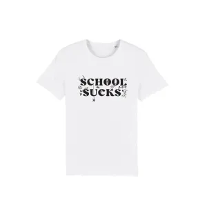 Ruka Hore tričko School Sucks Biela XXL