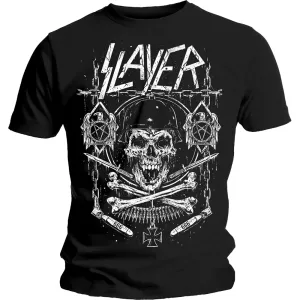 Slayer tričko Skull & Bones Revised Čierna M