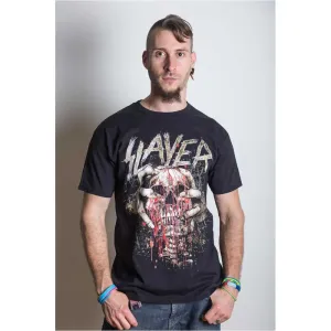 Slayer tričko Skull Clench Čierna XL