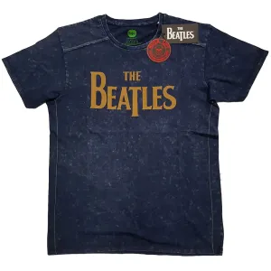The Beatles tričko Drop T Logo Modrá L