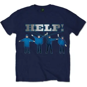 The Beatles tričko Help! Modrá M