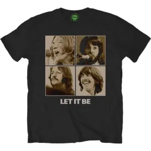 The Beatles tričko Let It Be Sepia Čierna XL