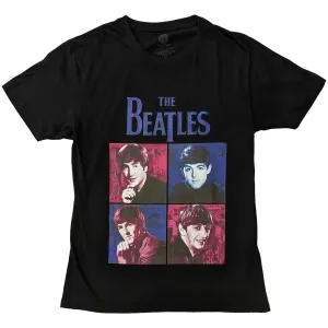 The Beatles tričko Portraits Čierna XL