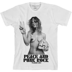 The Flaming Lips tričko Peace & Punk Rock Girl Biela S