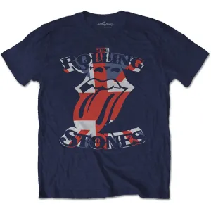 The Rolling Stones tričko British Flag Tongue Modrá XL