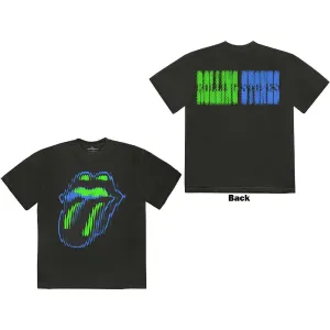 The Rolling Stones tričko Distorted Tongue Čierna S