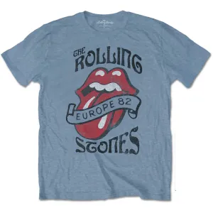The Rolling Stones tričko Europe '82 Tour Modrá L