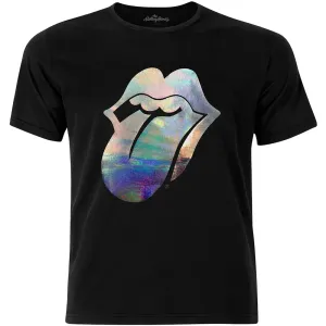 The Rolling Stones tričko Foil Tongue Čierna M