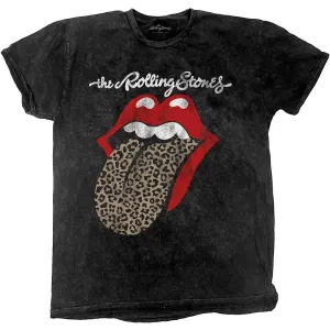 The Rolling Stones tričko Leopard Tongue Čierna M