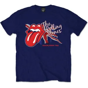 The Rolling Stones tričko Lick the Flag Modrá M