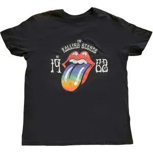 The Rolling Stones tričko Sixty Rainbow Tongue '62 Čierna S
