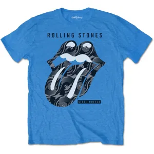 The Rolling Stones tričko Steel Wheels Modrá M