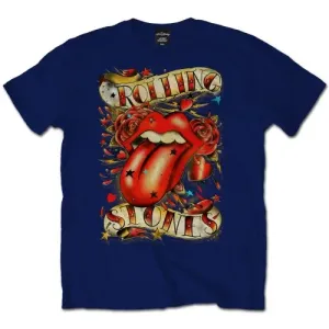 The Rolling Stones tričko Tongue & Stars Modrá M