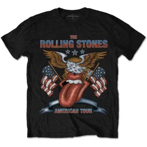 The Rolling Stones tričko USA Tour Eagle Čierna XL