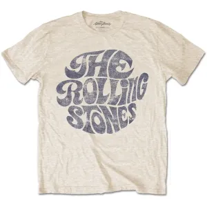 The Rolling Stones tričko Vintage 1970s Logo Natural XL