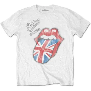 The Rolling Stones tričko Vintage British Tongue Biela XXL