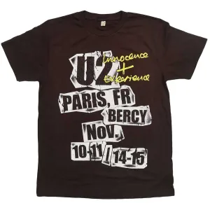 U2 tričko I+E Paris Event 2015 Hnedá S
