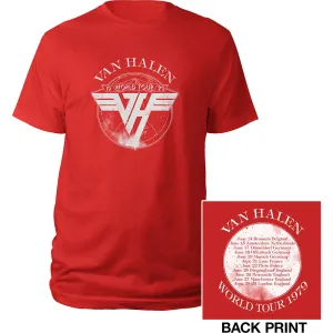 Van Halen tričko 1979 Tour Červená M