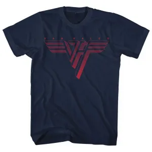 Van Halen tričko Classic Red Logo Modrá 5XL