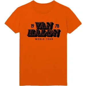 Van Halen tričko World Tour '78 Oranžová XL