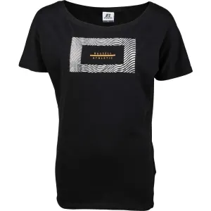 Russell Athletic KINOMO TOP Dámske tričko, čierna, veľkosť S
