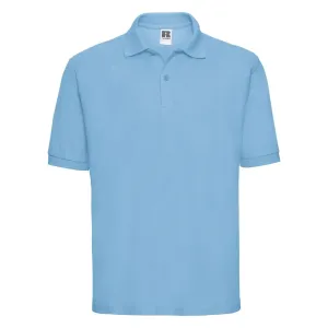 Men's Polycotton Polo Russell Blue T-Shirt #8280785