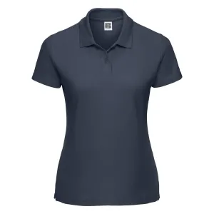 Navy Blue Polycotton Polo Russell Women's T-Shirt #8279812