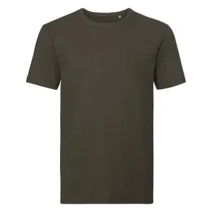 Olive Men's T-shirt Pure Organic Russell #8280340