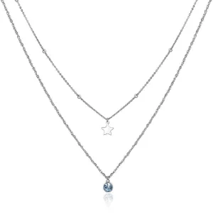 S`Agapõ Dvojitý oceľový náhrdelník s ozdobami Aurora SAR09